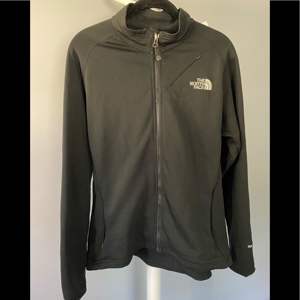 Black North Face Zip Up Jacket